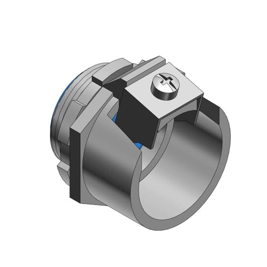 3112 T&B Tite-Bite Insulated Cable Connector, 1/2 in Trade, 1/2 in Knockout, 0.67 to 0.92 in Cable Openings, Steel, Electro-Zinc Plated