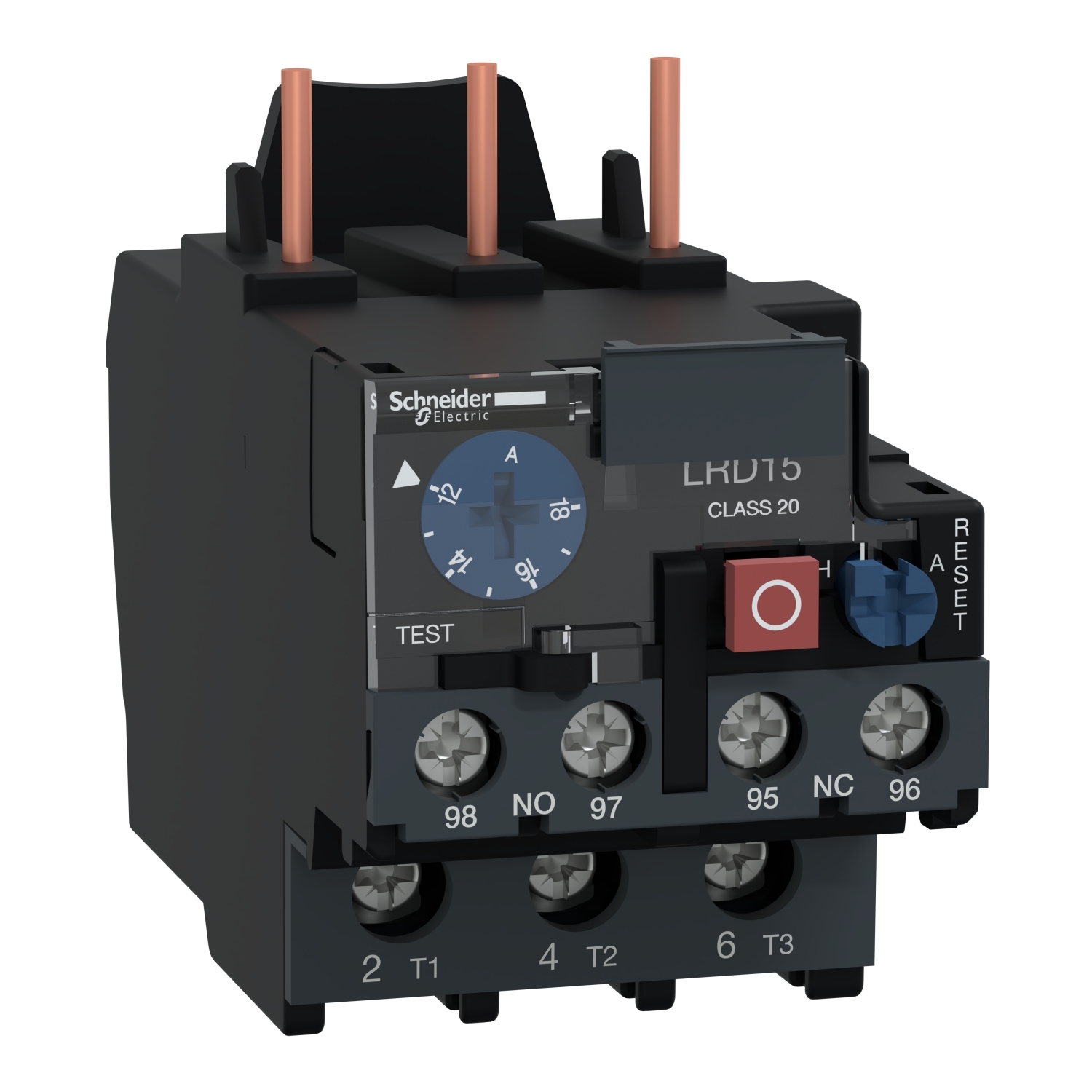 LRD1521 LRD Differential Thermal Overload Relay, 12 to 18 A, 1NO-1NC 1 Form A/1 Form B Contact, 690 V Coil