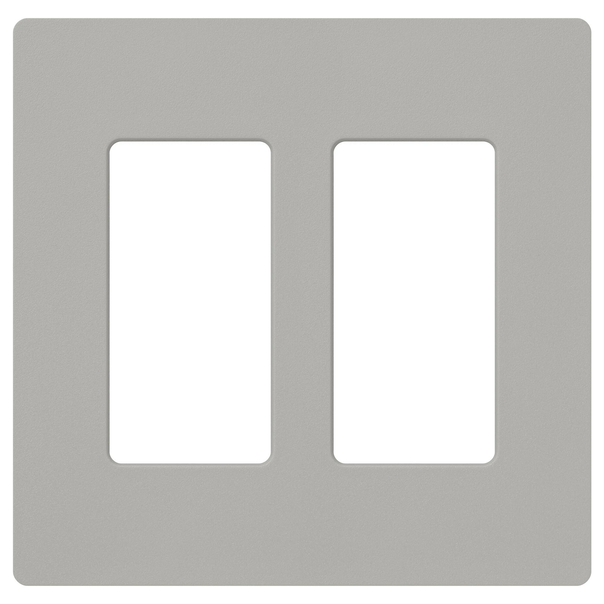 SC-2-PB Claro Wall Plate for Decorator-Style Dimmers, Switches, and Outlets, 2 Gang, Satin, Pebble