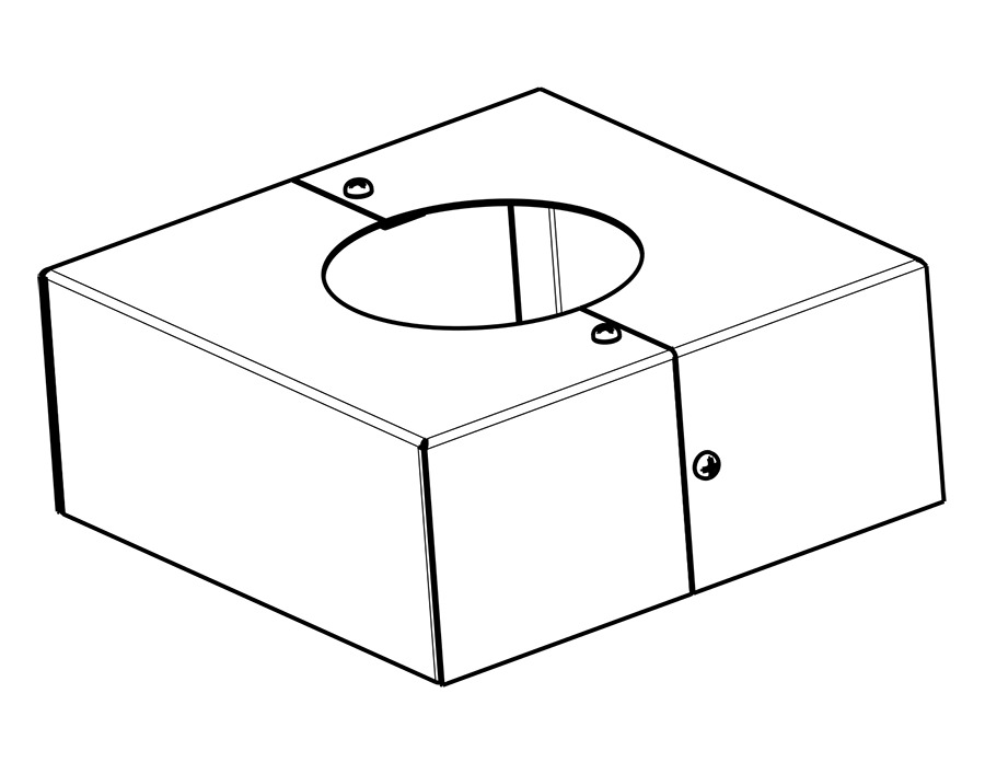 BASE-RT6 Tapered Base Cover, For Use With 6 in Round Pole