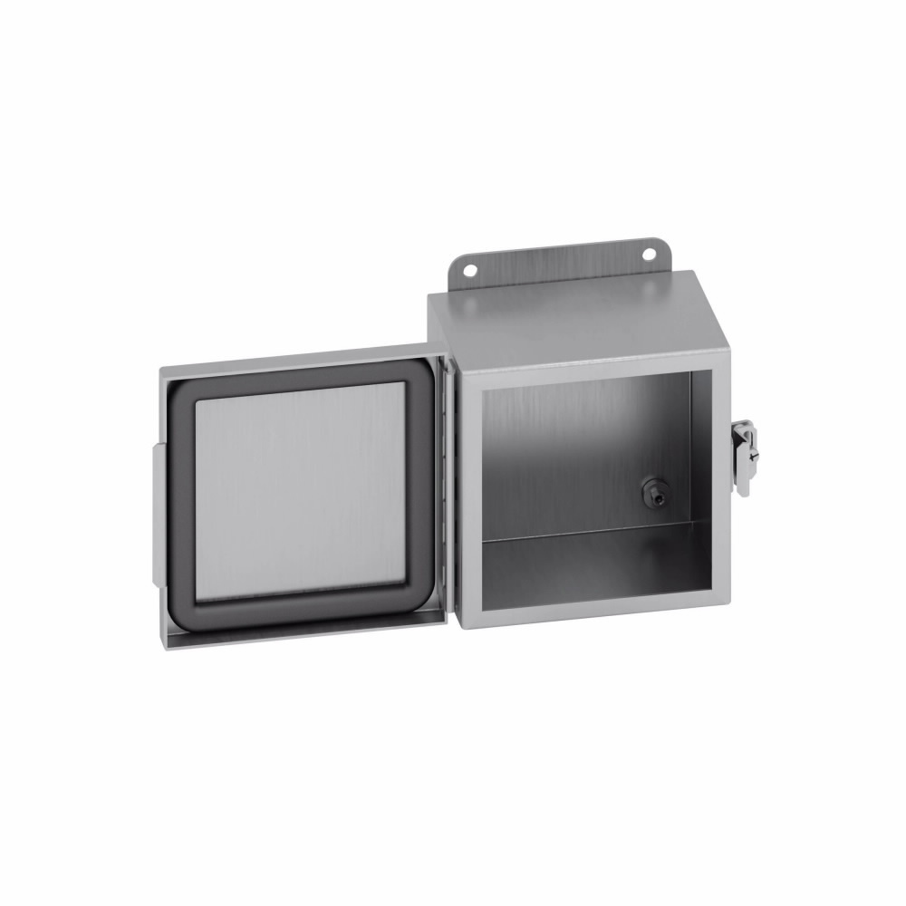 1084-4XSCHC 1-Door JIC Panel Enclosure, 8 in W x 4 in D x 10 in H, NEMA 4X/IP66 NEMA Rating, 304 Stainless Steel