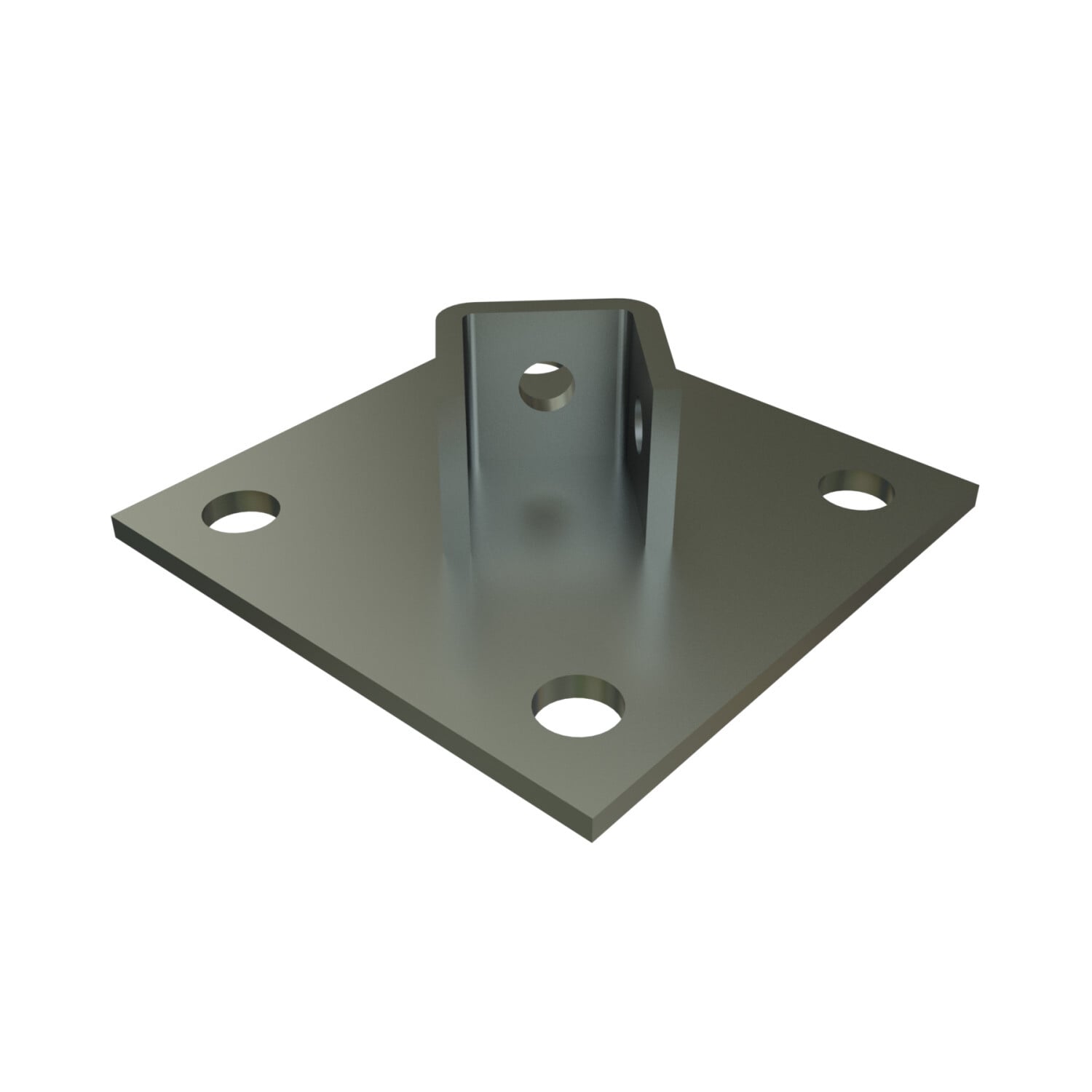 P2072-EG Post Base, 1/4 in Base, For Use With 1-5/8 in W Series Channel, Steel