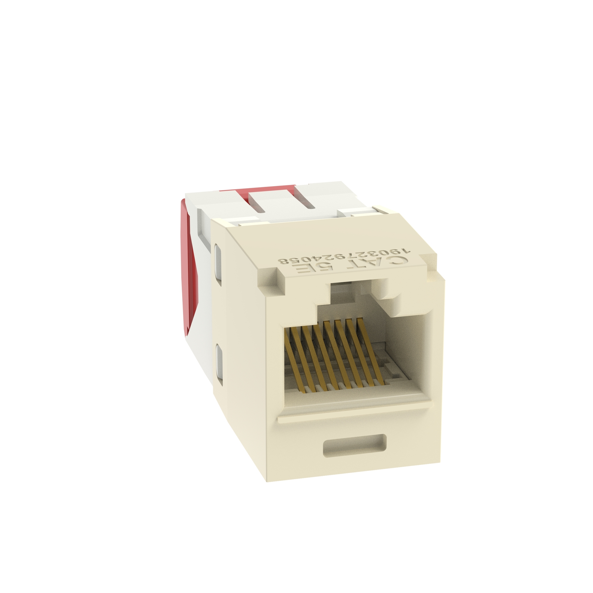 Mini-Com UTP RJ45 Cat 5e TG Jack Module, Electric Ivory