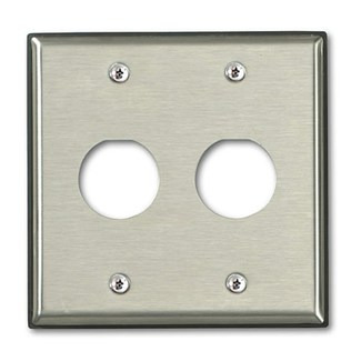 D6710-2S2 DuraPort Wall Plate, 2 Gangs, 4.682 in W x 4.62 in H, Stainless Steel