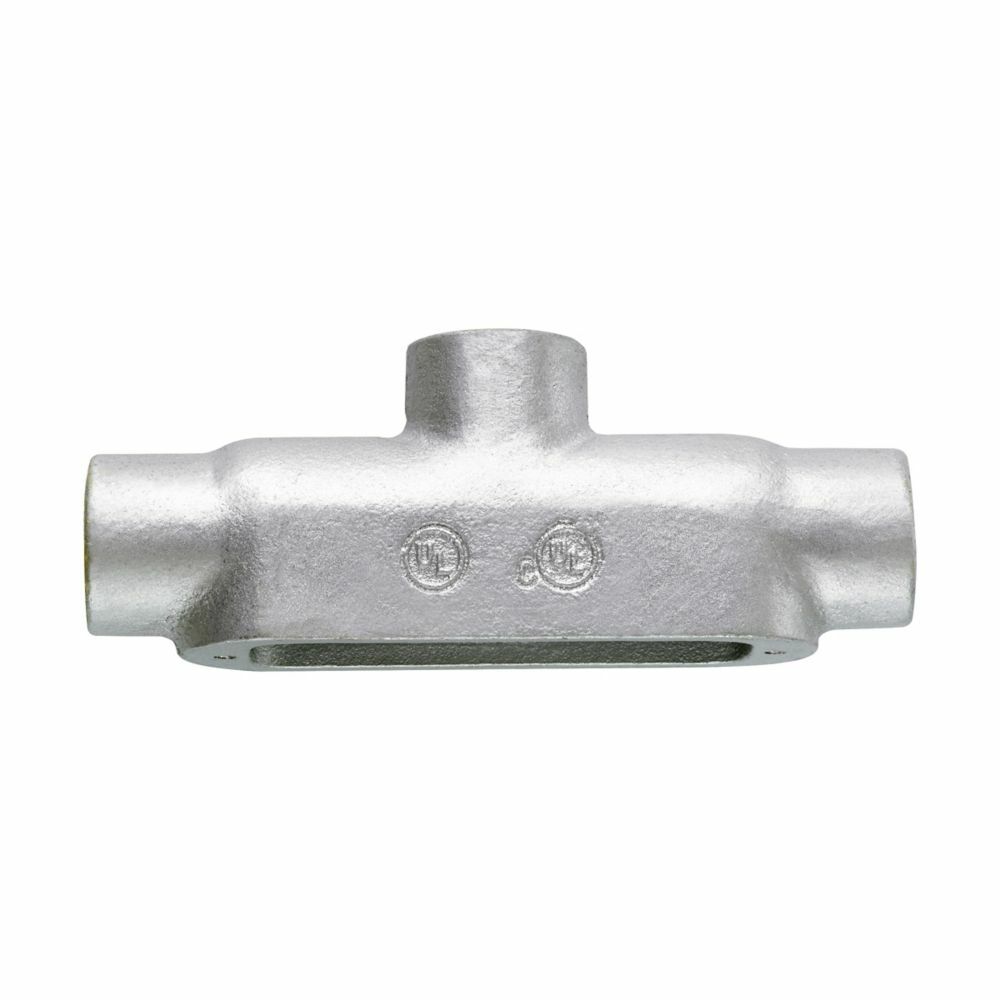 TB75MCG Condulet SnapPack Type TB Conduit Outlet Body, 3/4 in Hub, 5 Form, 9.5 cu-in Capacity, Malleable Iron, Aluminum Acrylic Painted/Electro-Galvanized