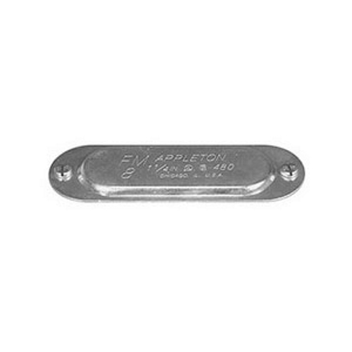 680 Unilets Conduit Body Cover, 2 in Hub, For Use With Form 8 Conduit Outlet Body, Steel, Zinc Electroplated