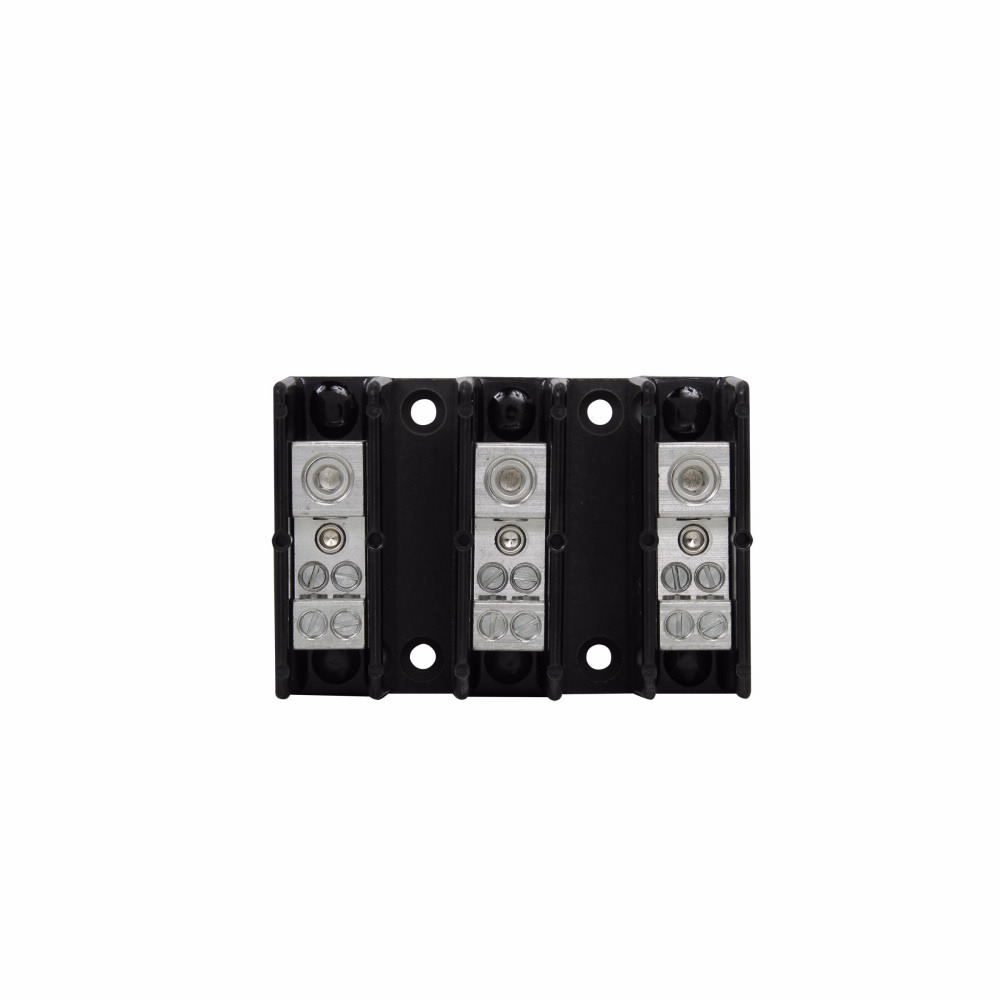 PDB220-3 Barrier Power Distribution Block, 600 V AC/DC, 175 A, 3 Poles, 8 to 2/0 AWG Line Cu, (4) 14 to 4 AWG Cu Load Wire, Aluminum
