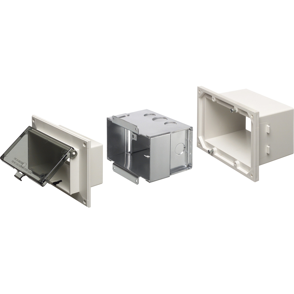 DSHB1BR InBox DB Series Low Profile Electrical Box, Plastic, 25 cu-in Capacity, 1 Gangs, 4.937 in L x 7.196 in W x 5.283 in H