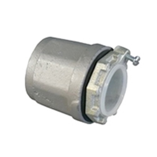 HUB-200B Insulated Throat Straight Conduit Hub With Bonding Screws, 2 in, For Use With IMC/Rigid Conduit, Malleable Iron, Triple Coated