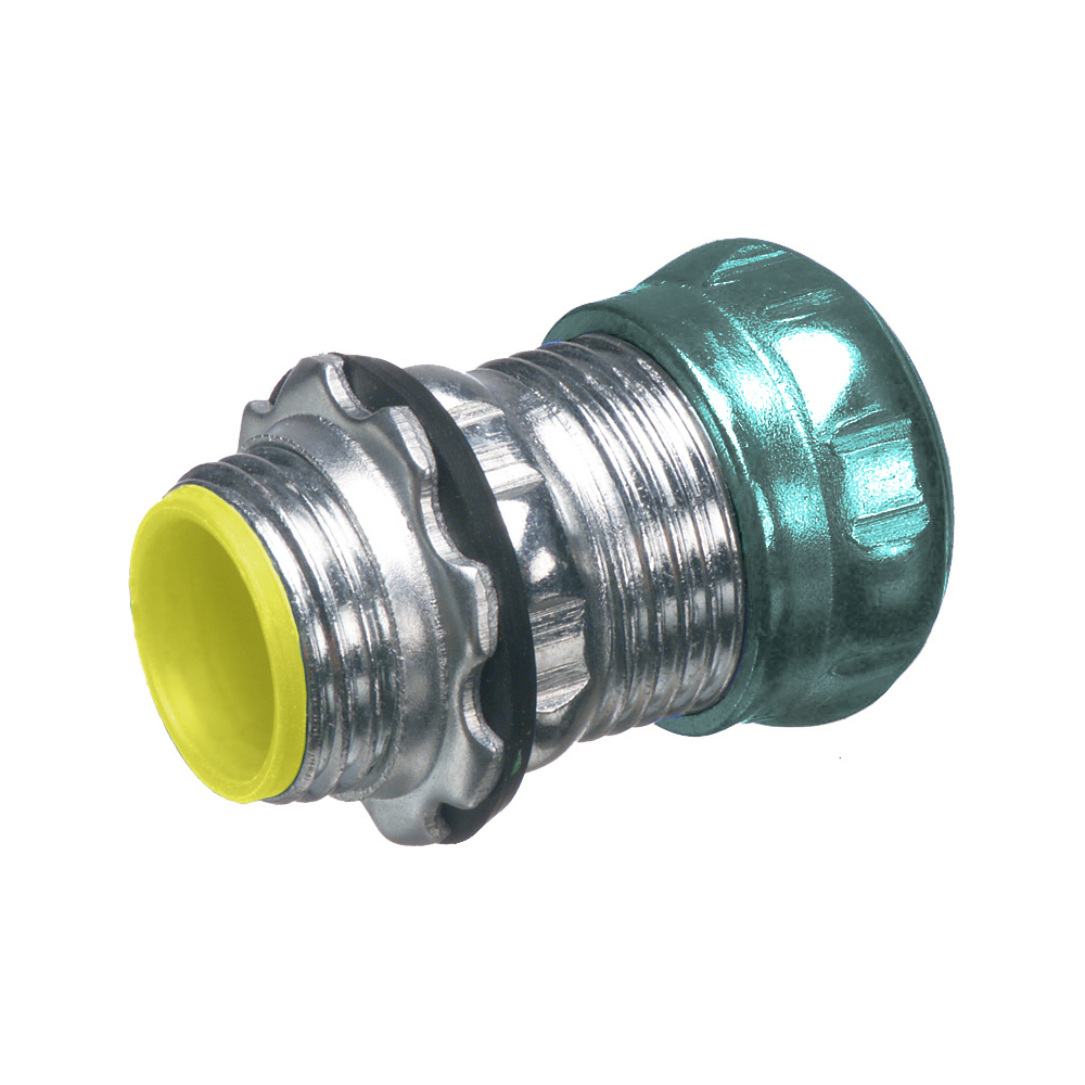 822ART Concrete/Raintight Compression Connector With Insulated Throat, 1 in Trade, For Use With EMT Conduit, Steel