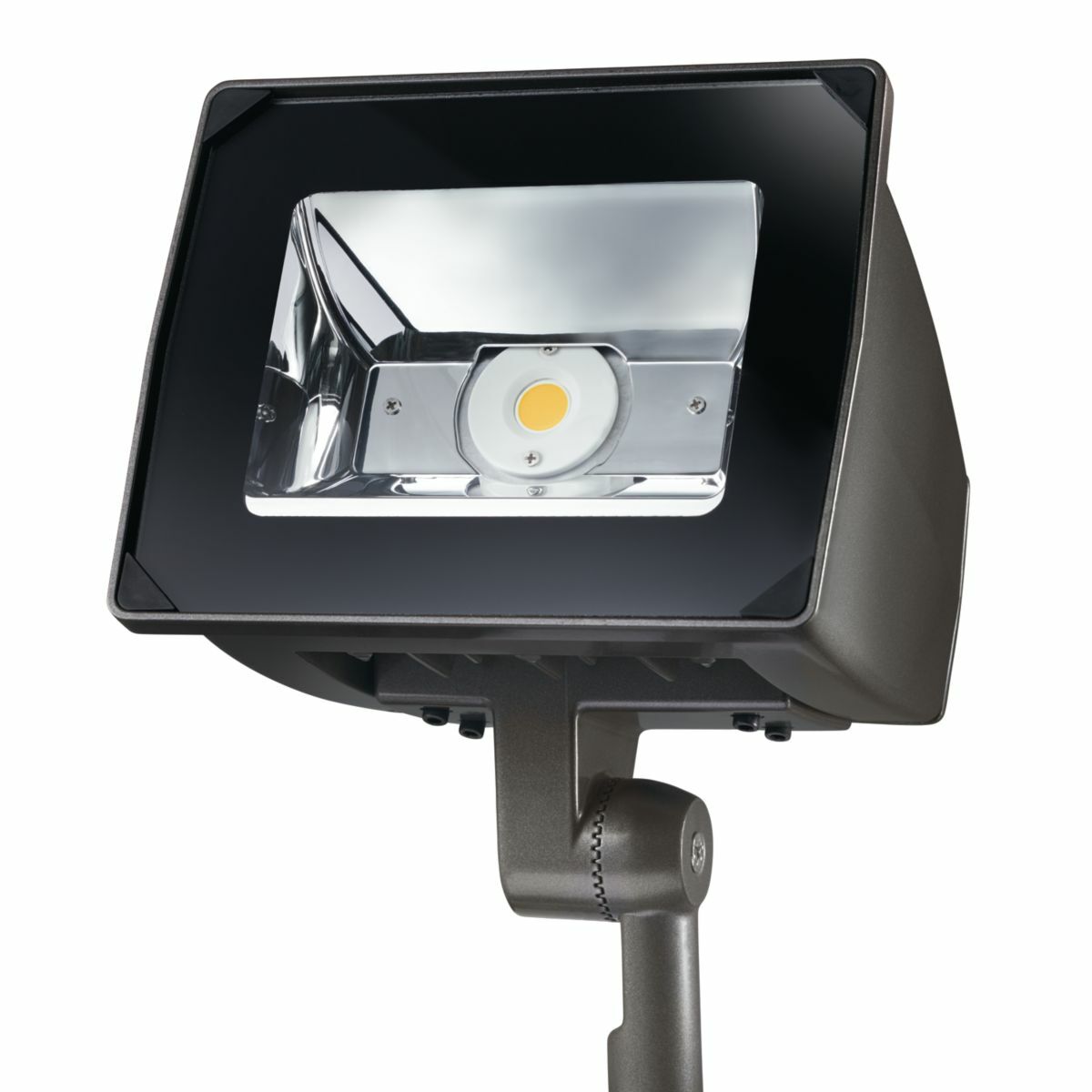NFFLD-S-C15-KNC-UNV Lumark Heavy Duty Non-Dimming Rectangular Small Floodlight, (1) LED Lamp, 120 to 277 V AC, Carbon Bronze Housing