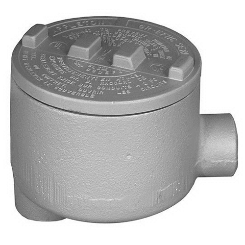 GRLB50 Unilets LB-Style Dust-Ignitionproof Explosionproof Conduit Outlet Box With Cover, 1/2 in, 3.38 in Cover Opening, 18 cu-in, Triple Coated