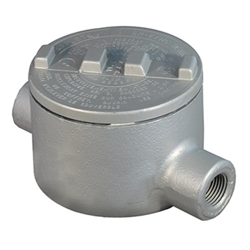 GRC200-A Unilets C-Style Dust-Ignitionproof Explosionproof Conduit Outlet Box With Cover, 2 in, 4.88 in Cover Opening, 76 cu-in, Epoxy Powder Coated