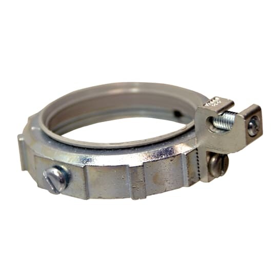 BG803L Steel City Insulated Grounding Bushing With Aluminum Lug, 1 in Trade, 14 AWG Wire Min, 4 AWG Wire Max, 39 mm Dia, Die Cast Zinc