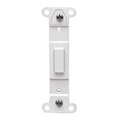 80700-W Combination Wallplate Adapter, For Use With Toggle Switch, Blank Toggle/No Hole Plate, Wall Mount, Plastic, White
