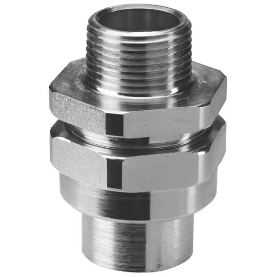 UNY305-G Ocal-Blue 3-Piece Dust-Ignitionproof Male Explosionproof Conduit Union, 1 in, Steel, Electro Galvanized