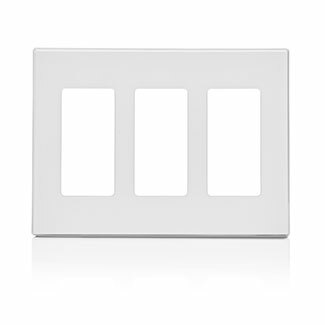 80311-SW Decora Plus Screwless Standard Size Wall Plate, 3 Gangs, 6.37 in W x 4.61 in H, Polycarbonate, White