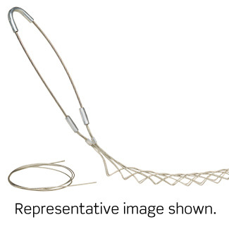 L9571 Single U-Eye Single Weave Split Lace Mesh Standard Duty Support Grip, 770 lb Breaking Strength, 0.5 to 0.61 in Cable, Bronze, Tin Coated