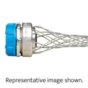 L7511 Straight Single Weave Wide Range Wire Mesh Strain Relief Grip, 2-1/2 in Trade, 2 to 2.45 in Cable Openings, Steel, Galvanized