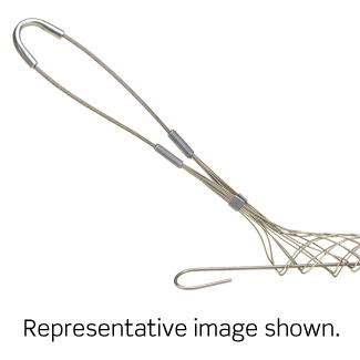 L9635 Single U-Eye Single Weave Split Rod Mesh Standard Duty Support Grip, 1680 lb Breaking Strength, 1.25 to 1.49 in Cable, Bronze, Tin Coated