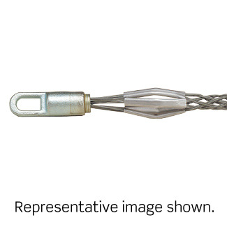L8607 Double Weave Heavy Duty Medium Length Wire Mesh Pulling Grip, 2.5 to 2.99 in Dia, 38 in L Mesh, 1-7/8 in Dia Eye, 6600 lb, Galvanized Steel