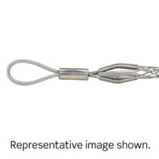 L8524 Light Duty Medium Length Single Weave Wire Mesh Pulling Grip, 0.62 to 0.74 in Dia, 16 in L Mesh, 820 lb, Galvanized Steel