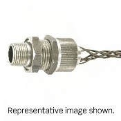L7707 Straight Deluxe Cord Sealing Single/Double Weave Wire Mesh Strain Relief Grip, 1/2 in Trade, 3/8 to 1/2 in Cable Openings, Aluminum/Stainless Steel, Anodized