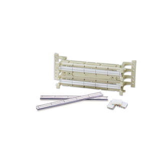 41AB2-1F4 GigaMax 110-Style Wall Mount Wiring Block Kit With Legs, Labels and (24) C-4 Clips, Cross Connect Block, 26 to 22 AWG Wire, 100 Pair Count, Cat 5e, Ivory