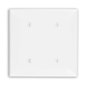80734-R Standard Size Blank Wall Plate, 2 Gangs, 4.56 in W x 4.5 in H, Thermoplastic Nylon, Red