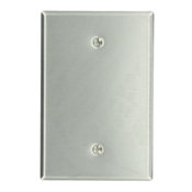 84114-40 Oversized Blank Wall Plate, 1 Gangs, 3-1/2 in W x 5-1/4 in H, 302 Stainless Steel