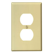 PJ8 Midway Size Wall Plate, 1 Gangs, 3-1/8 in W x 4-7/8 in H, Thermoplastic, Brown