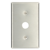 84037-40 Standard Size Traditional Wallplate, 1 Gang, 2-3/4 in W, 302 Stainless Steel, Box Mount