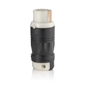 7764C Grounding Locking Connector, 600 V AC/250 V DC, 50 A, 3 Poles, 4 Wires, Black/White