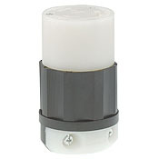 2643 1-Phase Grounding Cable Mount Locking Connector, 480 V AC, 30 A, 2 Poles, 3 Wires, Black/White