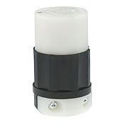 2373 Non-Grounding Cable Mount Locking Connector, 250 V AC, 20 A, 3 Poles, 3 Wires, Black/White