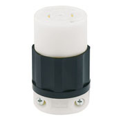 2533 3-Phase Grounding Cable Mount Locking Connector, 347/600 V AC, 20 A, 4 Poles, 5 Wires, Black/White