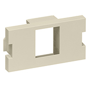 41291-1MI QuickPort Adapter MOS Insert, 1 Port, Snap-Fit Mount, Ivory