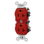 5362-IGR Heavy Duty Isolated Ground Duplex Receptacle, 125 V AC, 20 A, 2 Poles, 3 Wires, Red