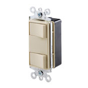 1754-ILI Decora Dual Combination Switch, 15/20 A, 120 V AC, 1 Poles