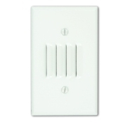 88079 Standard Size Traditional Wall Plate, 1 Gangs, 4-1/2 in W x 2-3/4 in H, Thermoset, White