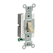 CS120-2I Grounding Toggle Switch, 120/277 V AC, 20 A, 800 W, 1000 VA Power Rating