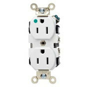 8200 Extra Heavy Duty Duplex Receptacle, 125 V AC, 15 A, 2 Poles, 3 Wires, Brown