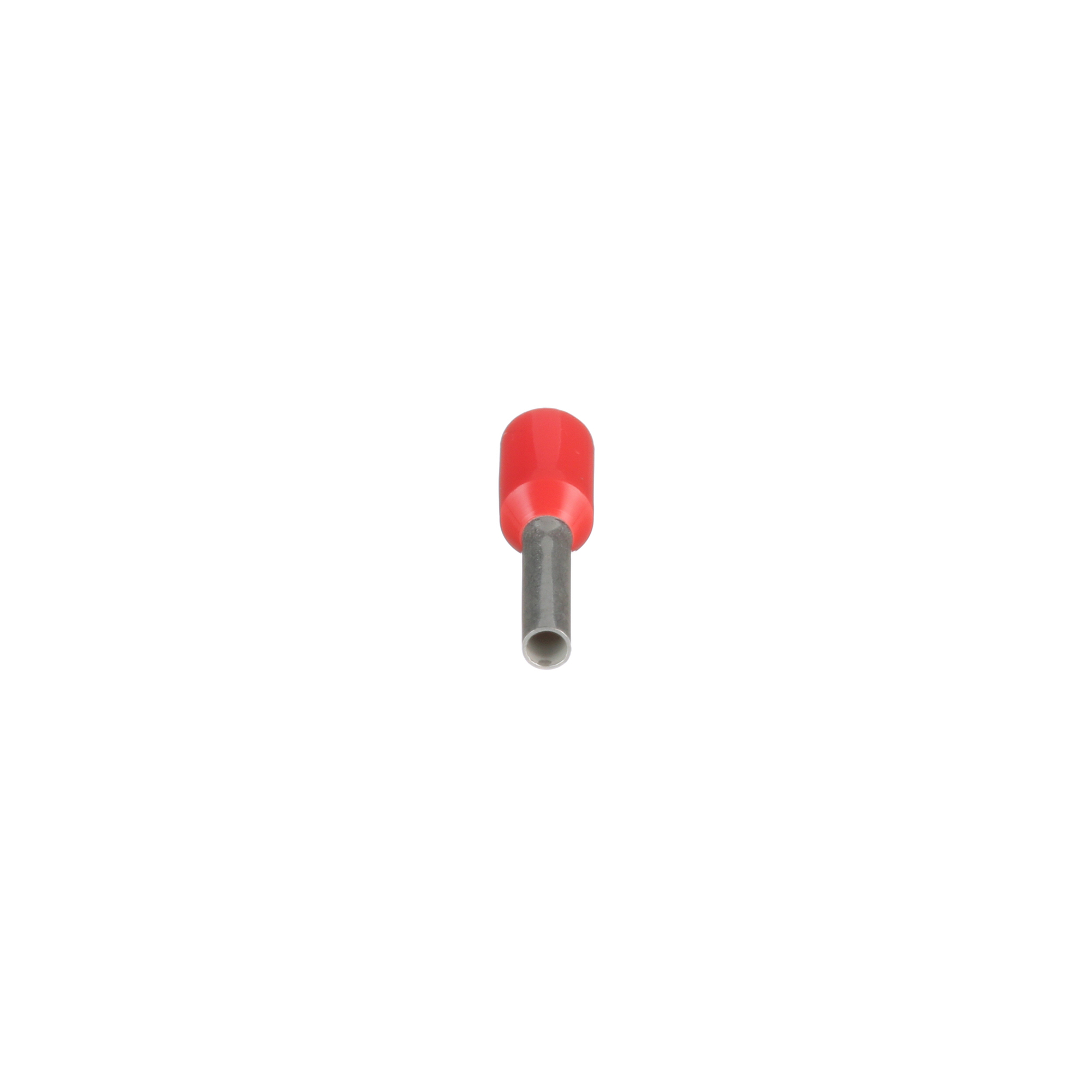 FSD77-8-D Pan-Term Type FSD Single Insulated Wire Ferrule, 1 sq-mm Stranded Conductor, 0.57 in L, Copper, Red