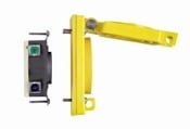 67W76 3-Phase Grounding Single Locking Receptacle, 480 V AC, 20 A, 3 Poles, 4 Wires, Yellow