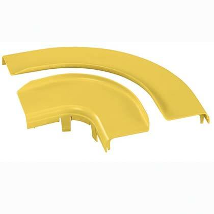 FRRASC6YL FiberRunner Horizontal Right Angle Split Cover, 10.68 in L x 2.15 in W x 2.15 in H, ABS, Yellow