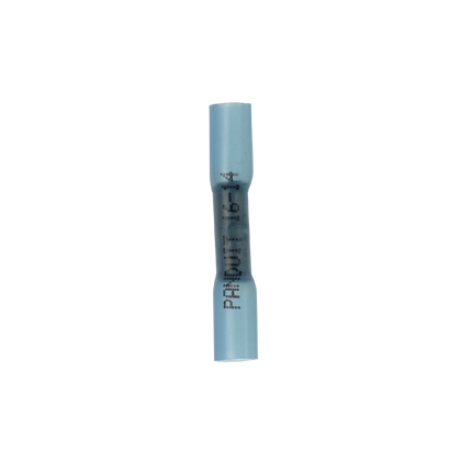 BSH14-Q Pan-Term Heat Shrink Standard Butt Splice, 16 to 14 AWG Conductor, 1.45 in L, Seamless/Standard Barrel, Copper, Blue