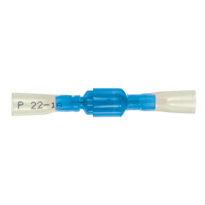 DNH14-250FIM-Q Pan-Term DNH-FIM Fully Insulated Loose Piece Vibration-Resistant Disconnect, 16 to 14 AWG Conductor, 0.25 in W x 0.032 in THK Tab, Sleeve/Standard/Insulation Support Barrel, Brass, Blue