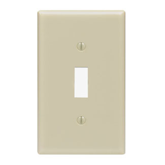 86001 Standard Size Wall Plate, 1 Gangs, 2-3/4 in W x 4-1/2 in H, Thermoset, Ivory