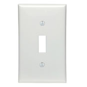 80701-W Toggle Wallplate, 1 Gang, White