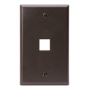 41080-1BP QuickPort Standard Size Wallplate, 1 Gang, 2-3/4 in W, Plastic, Surface Mount